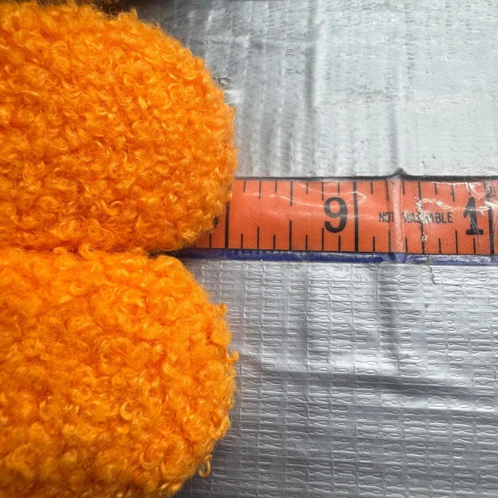 BarkBox BARK Orange Gorilla Squeaky Plush Dog Toy 216563 Sherpa Ballistic Nylon